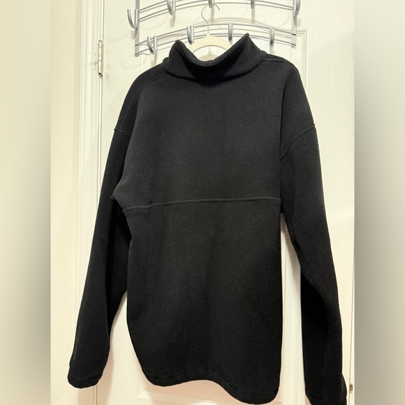 Vintage Mens XL Gander Mountain 1/4 Zip Black Fleece Pullover Sweatshirt Jacket - Picture 11 of 16
